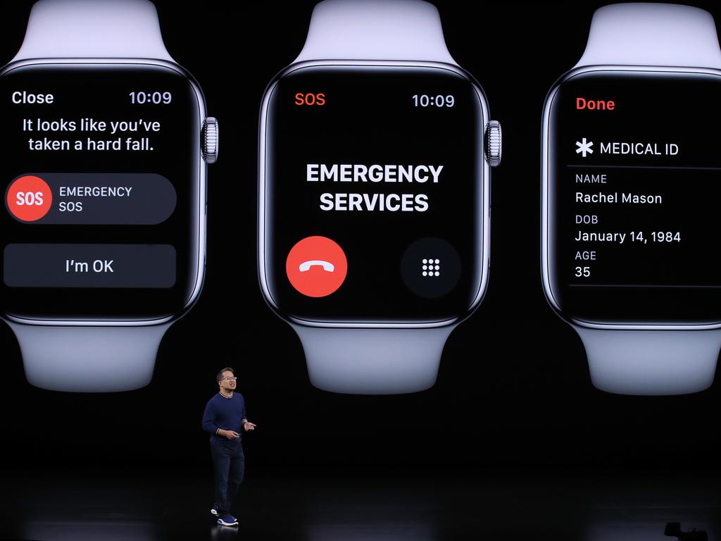 Apple's Stan Ng talks about the new Apple Watch series 5 during a special event on September 10, 2019 in the Steve Jobs Theater on Apple's Cupertino, California campus.