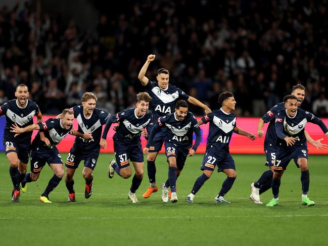 Victory being back at the pointy end of the season is good news for the A-League. Picture: Jonathan DiMaggio/Getty Images