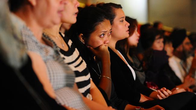 Family members of MH370 victims at multi-faith prayers near Kuala Lumpur on July 25, 2014.