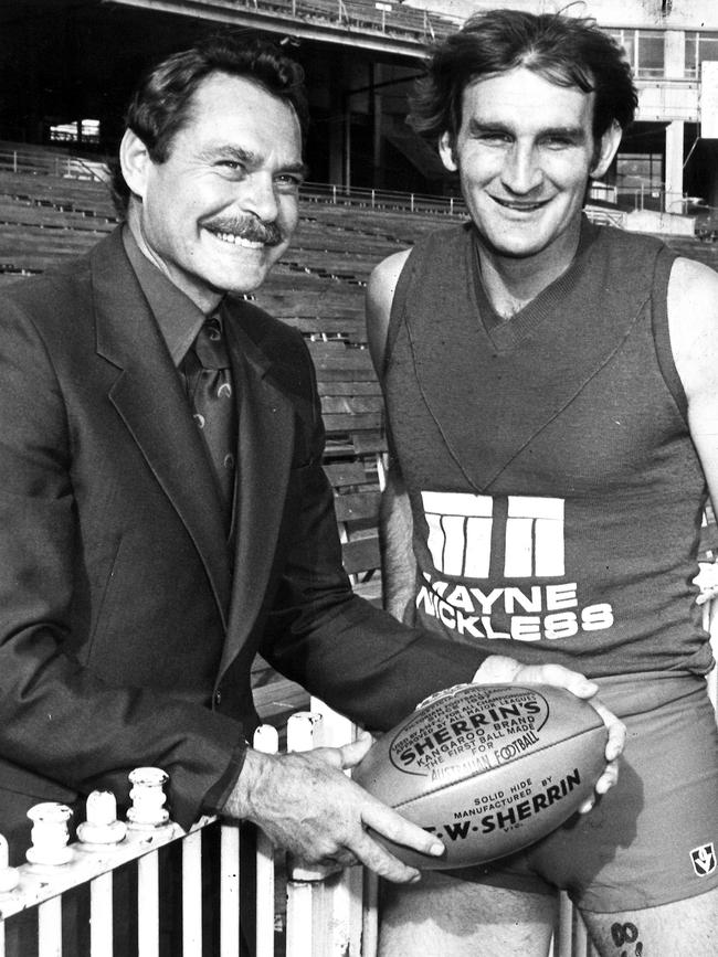 Barassi and Peter Keenan in 1981.