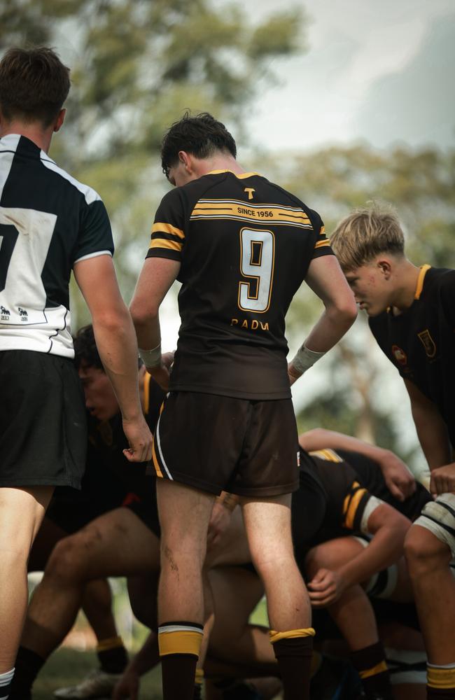 Billy Atchison feeds the scrum. Picture courtesy of Jack Turner.