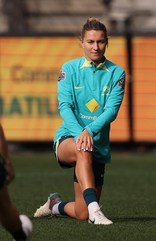 Steph during a training session at Marvel Stadium on July 13. Picture: Robert Cianflone/Getty Images