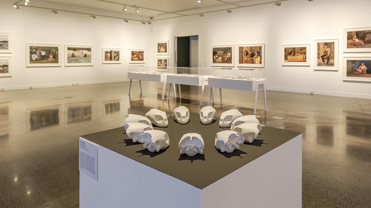 The Veiled Paradise exhibit at the Hervey Bay Regional Art Gallery by Dr Fiona Foley. Photo: John Wilson