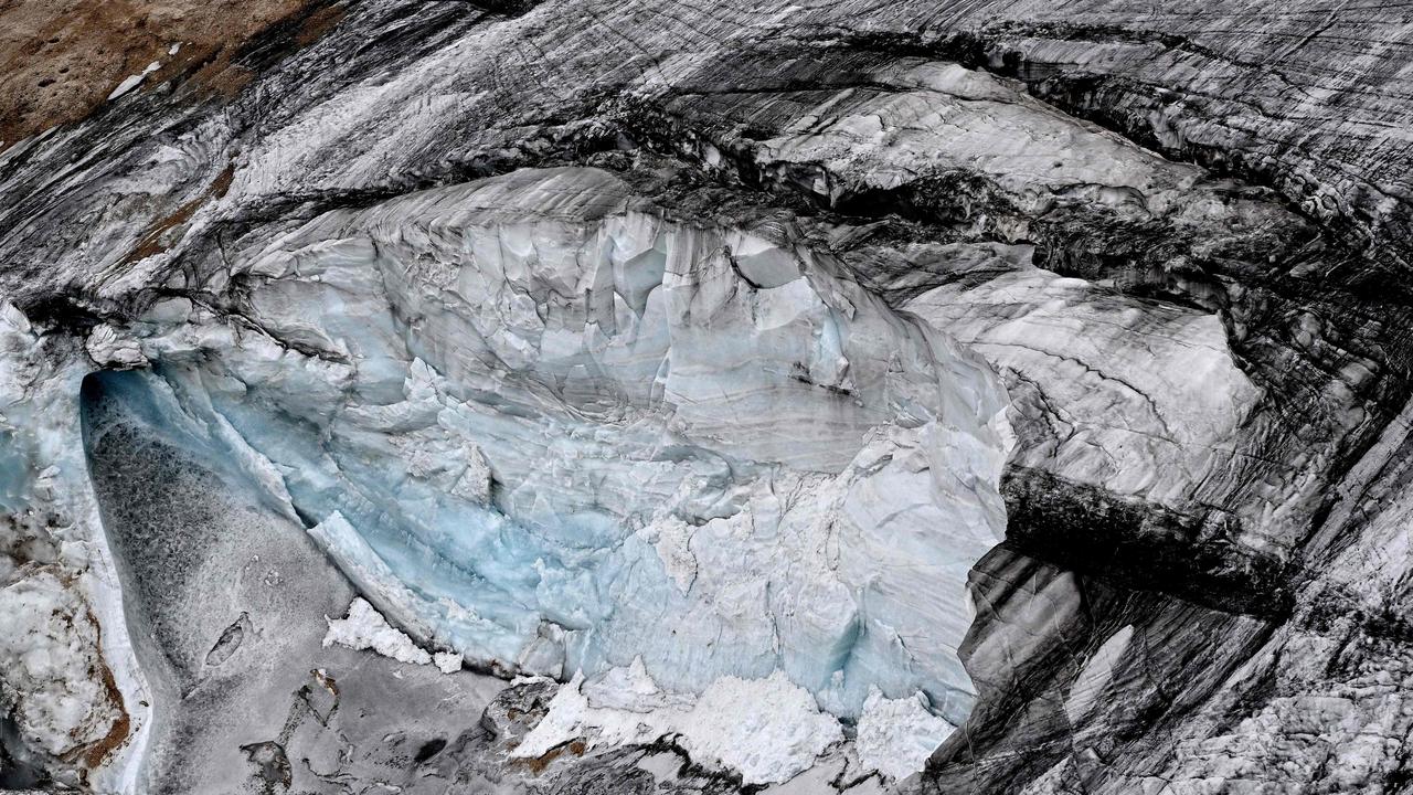 The Punta Rocca glacier that collapsed on the mountain of Marmolada after a record-high temperature of 10C was recorded at the summit. Picture: Tiziana Fabi/AFP