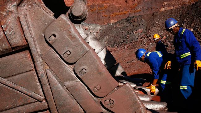 Workers at Anglo American-controlled Kumba Iron Ore in South Africa. Picture: Bloomberg