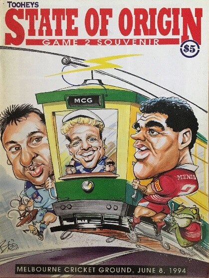 Brereton, Laurie Daley and Mal Meninga reunited to recreate a famous illustration from Daily Telegraph cartoonist Scott ‘Boo’ Bailey in 1994.