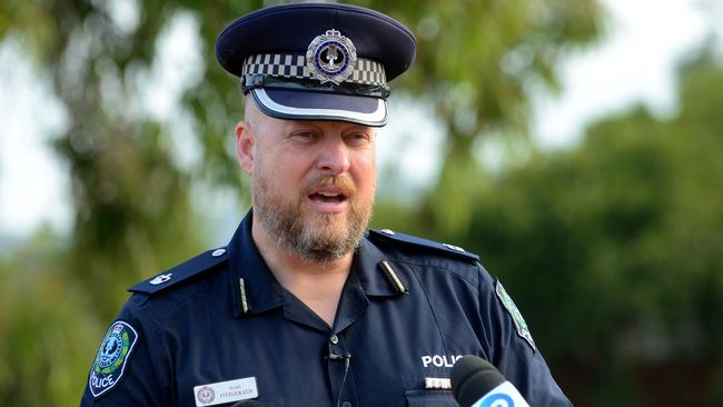 Detective Chief Inspector Scott Fitzgerald speaks to media. Photo Sam Wundke