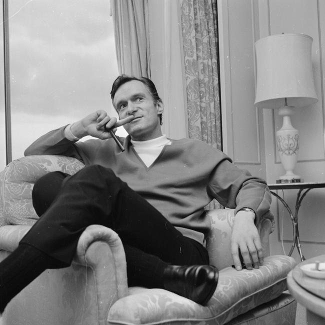 26th June 1966: Millionaire Hugh Hefner, founder of the Playboy empire, during a visit to Britain. Picture: Getty