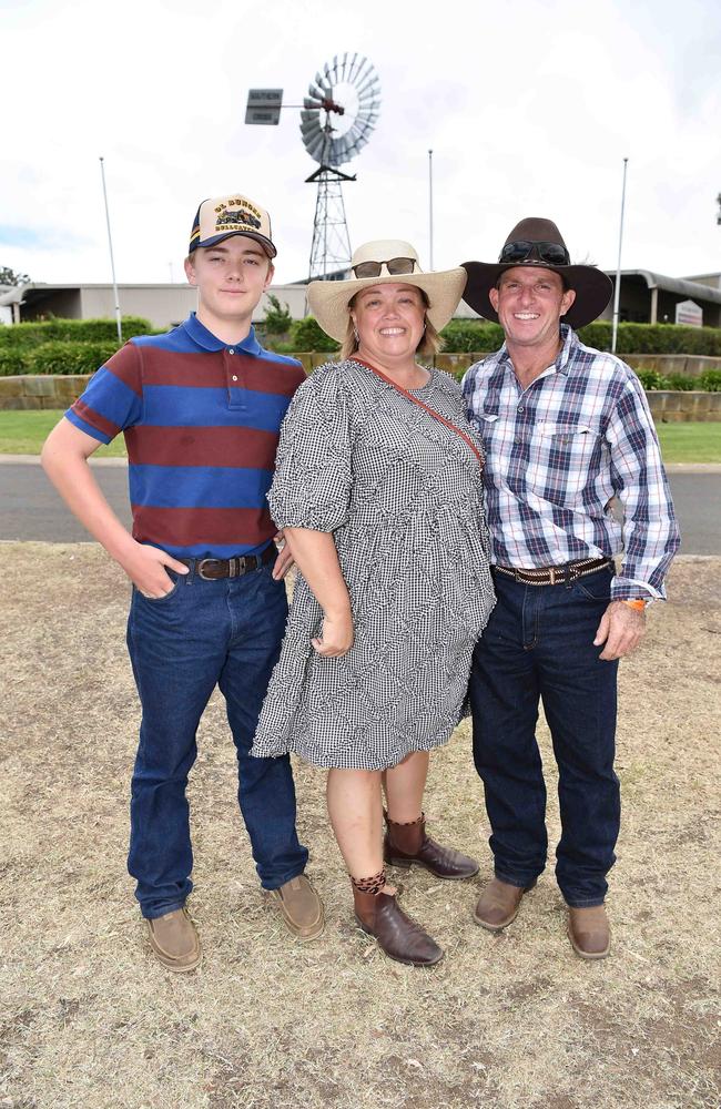 Angus and Katie Elford and Rick Kelly at Meatstock, Toowoomba Showgrounds. Picture: Patrick Woods.