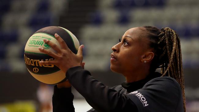 Tiffany Mitchell called out the WNBL’s braid ban as a racist incident. Picture: Kelly Defina/Getty Images