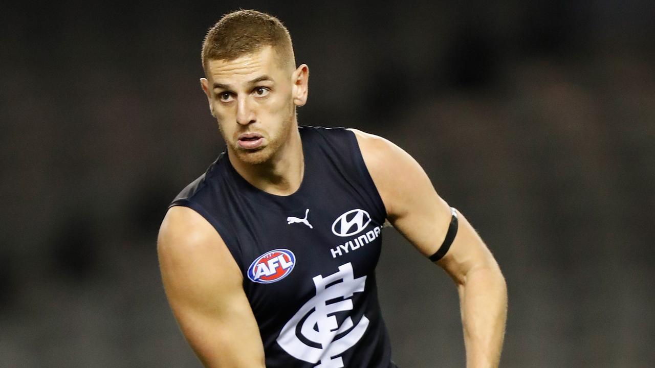 Liam Jones has walked away from his Carlton contract over the Covid vaccine. Picture: Michael Willson/AFL Photos via Getty Images