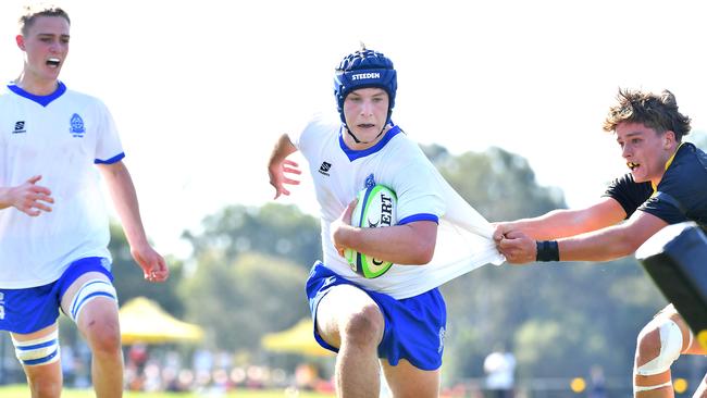 AIC First XV rugby between St Laurence's College and St Edmund's College Saturday May 27, 2023. Picture, John Gass