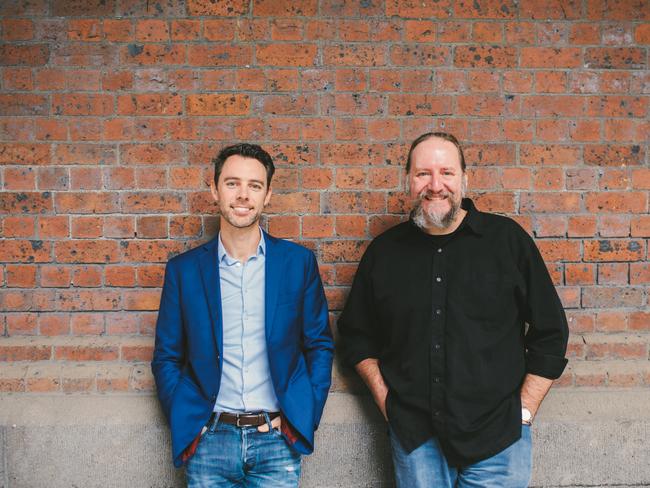 FrankieOne co-founders Simon Costello (L) and Aaron Chipper (R). Source: Supplied