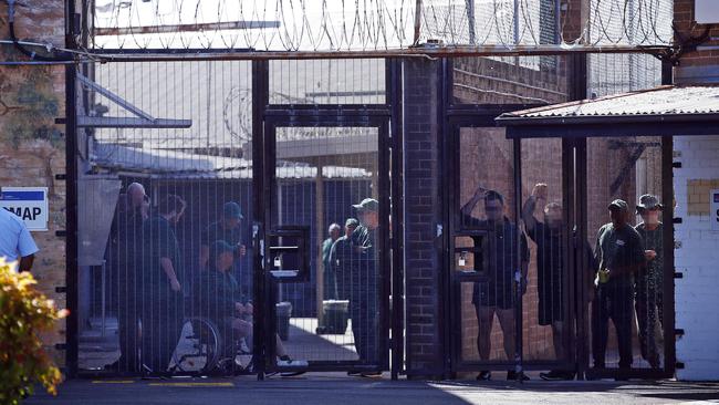 Inmates in the yards at Long Bay. Picture: Sam Ruttyn