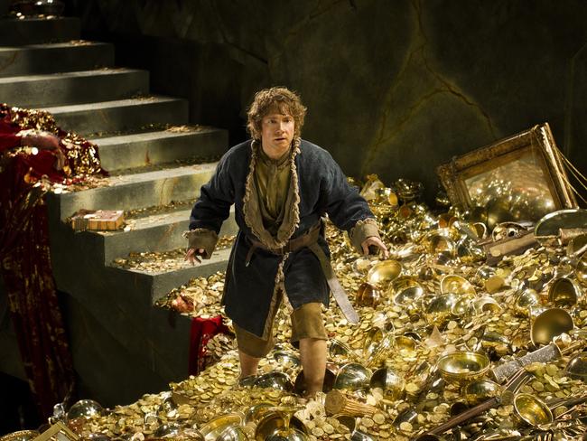 Martin Freeman (as hobbit Bilbo Baggins) in a scene from the 2013 film The Hobbit: The Desolation of Smaug