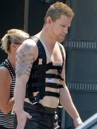 Channing while filming Jupiter Ascending.