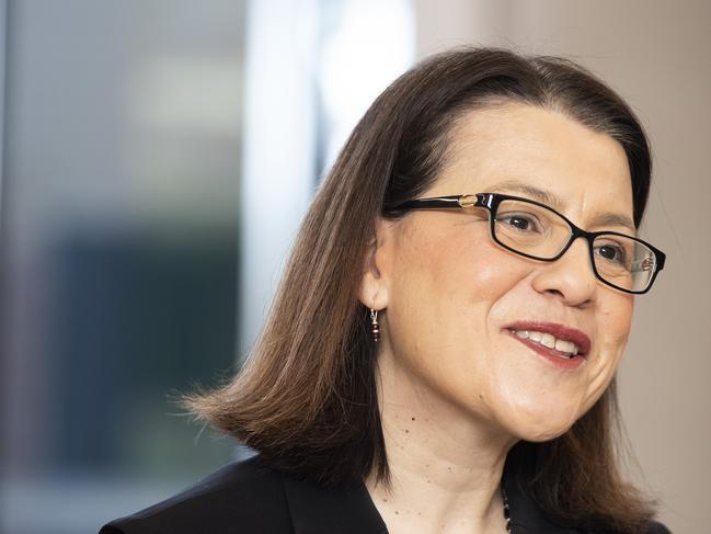 Victorian Health Minister Jenny Mikakos addresses the media after delivering the first free baby bundles  at the Joan Kirner Womens and Children's Hospital in St Albans, Melbourne, Victoria, Sunday, 30 June 2019. (AAP Image/Ellen Smith )NO ARCHIVING