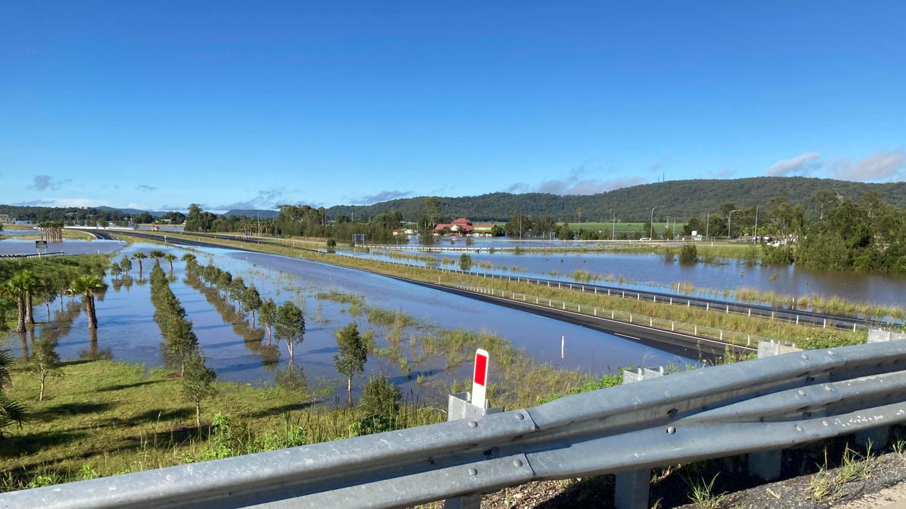 Maclean under water March 2. Picture: Sue Kenworthy