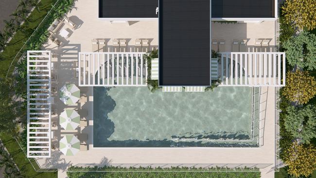 Pool at Living Gems development.