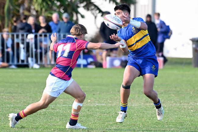 Azariah Toki-Mautairi playing for Toowoomba Grammar. Picture, John Gass