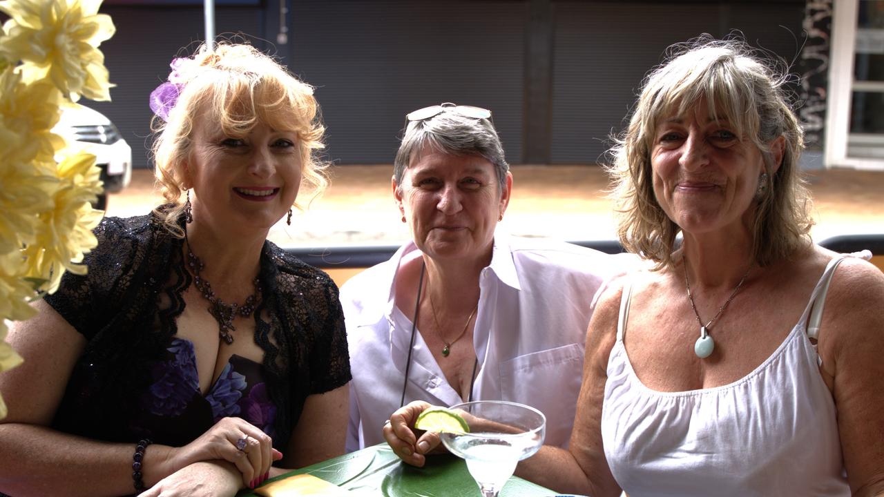 Les, Judith and Meredith at Gympie's The Dolly and Oats during the Melbourne Cup Races on November 7, 2023.