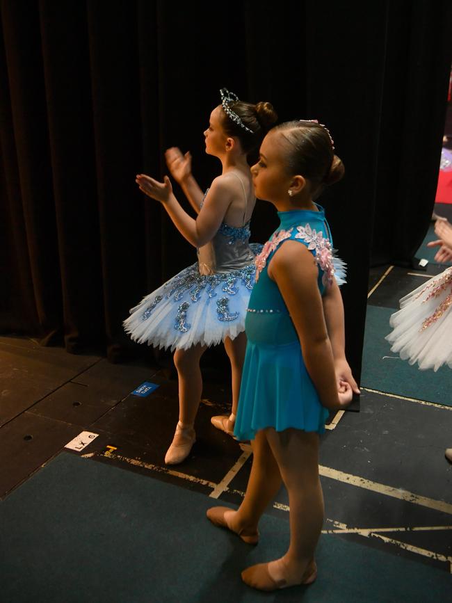 Townsville Eisteddfod. Modern Dance. Age 10. Slow Tempo Solo. Waiting in the wings. Picture: Evan Morgan