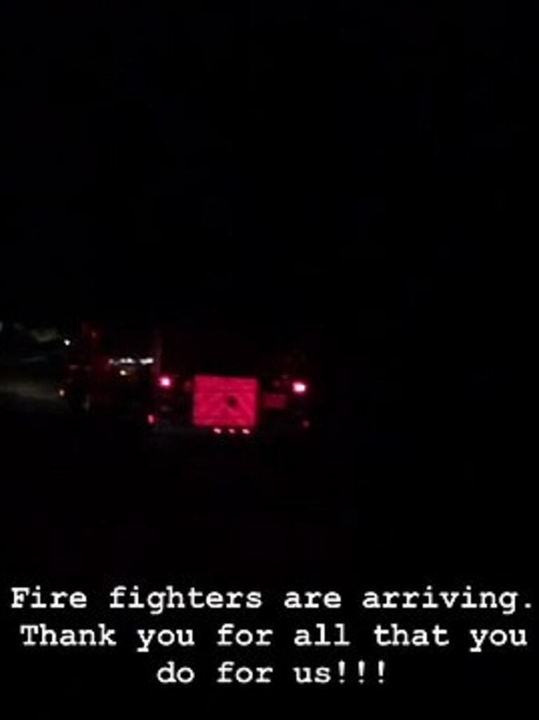 And also thanked the firefighters for their bravery. Picture: Instagram