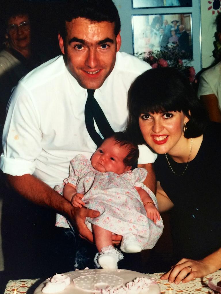 Paul and Pauline Field with daughter Bernadette who died from SIDS in 1998. Picture: Supplied