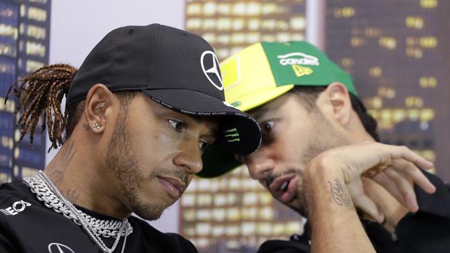 Lewis Hamilton didn’t mince his words when asked if the Australian GP should go ahead. Picture: AP/Rick Rycroft