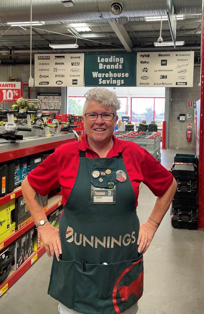 Jacinta said she always wears a pride pin at work at Bunnings.