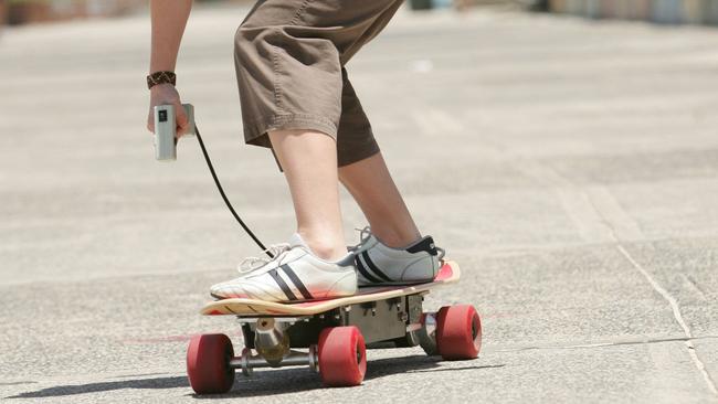 A man has died after apparently falling from an electric skateboard.