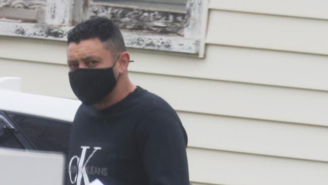 Mohammed Skaf, convicted gang rapist, leaves the family home where he lives since being paroled. Hadi Skaf is in no way connected to his brothers’ crimes. Picture: John Grainger