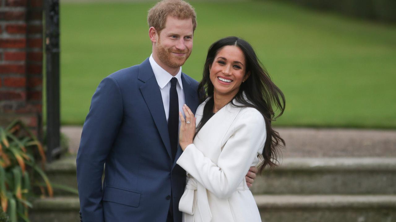 The day they announced their engagement in the Sunken Garden at Kensington Palace. Picture: Daniel Leal-Olivas/AFP