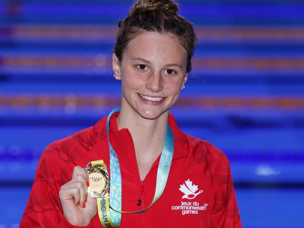 Canada’s Summer McIntosh, pictured with 200m IM gold at the Commonwealth Games in 2022, is the x-factor in this race. Picture: Getty Images