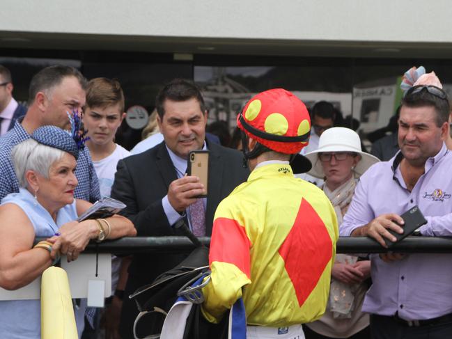 Barbara Joseph and her sons Paul and Matt Jones look set for a big day at the Sapphire Coast on Sunday. Picture: Grant Guy