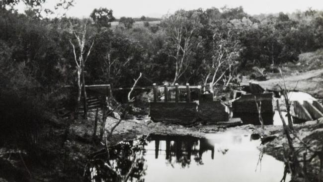 Verburg’s damaged weir when it collapsed in 1930.