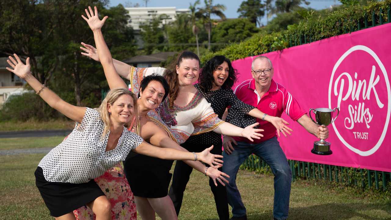 Pinks Silks Trust committee members Alison Blanshard, Chair and co-founder Tanya Johnson, Nicole Pymont, Stacy Graham and Richard Hinton. Picture: Trevor Veale