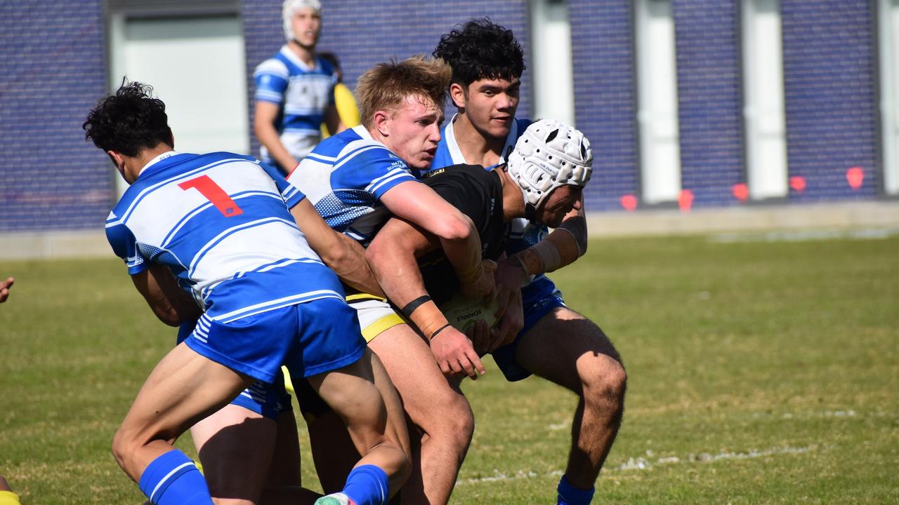 Action between St Dominic's College and Bass High School in the 2024 Peter Mulholland Cup. Picture: St Dominic's College