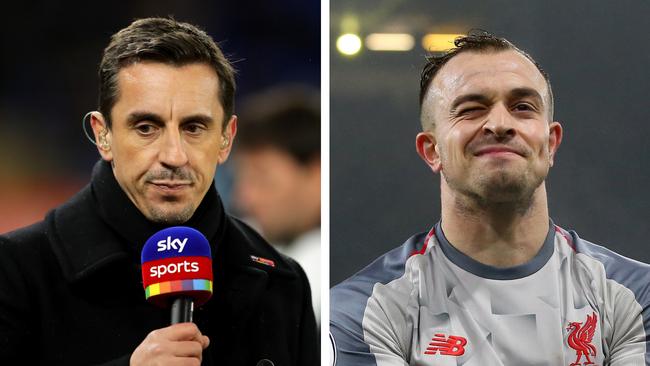 Gary Neville's criticism of Shaqiri has come back to haunt him.