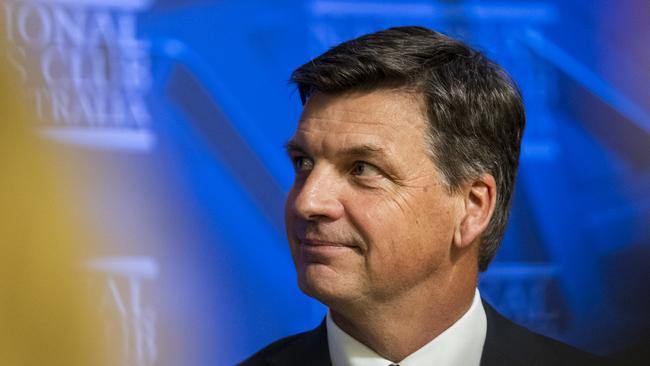 Former energy minister Angus Taylor credits the federal Coalition with driving electricity prices down. Picture: Getty Images