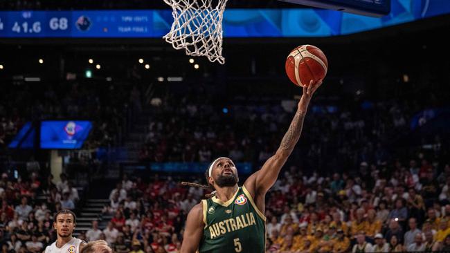 It was a masterclass from Patty Mills against Finland. Picture: Yuichi YAMAZAKI/AFP