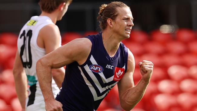 Nat Fyfe in on a big contract at the Dockers. Picture: Michael Klein