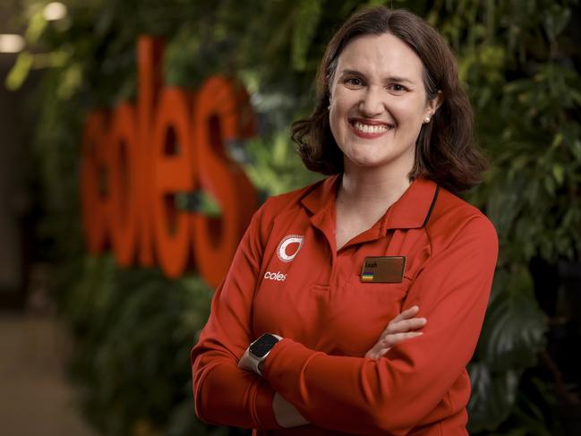 Leah Weckert, incoming CEO Coles, pose for a photo at Coles Customer Support Centre, Melbourne, Australia on February 21st 2023. Photo by Martin Keep/Coles