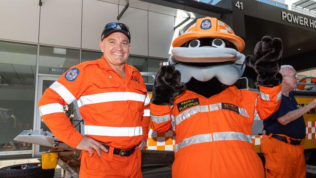 John Randall and Paddy Platypus both rocked the orange. Picture: Pema Tamang Pakhrin