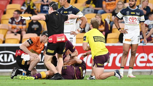 Staggs suffered a serious knee injury last year. Picture: Bradley Kanaris/Getty Images