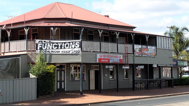 The 23-year-old man got into a fight at the Criterion Hotel in Dalby from which he was charged with three offences.