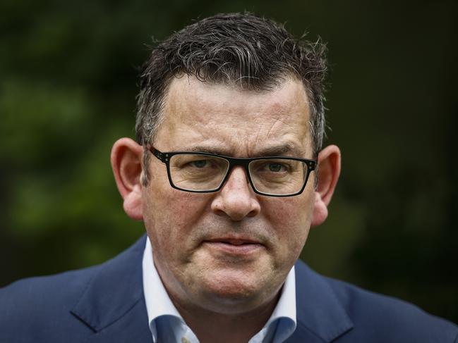 MELBOURNE, AUSTRALIA - OCTOBER 22: Victorian Premier Daniel Andrews speaks to the media at the daily press conference on October 22, 2021 in Melbourne, Australia. Lockdown restrictions have lifted in Melbourne after Victoria achieved its target of having 70 per cent of the eligible population fully vaccinated against COVID-19. (Photo by Darrian Traynor/Getty Images)