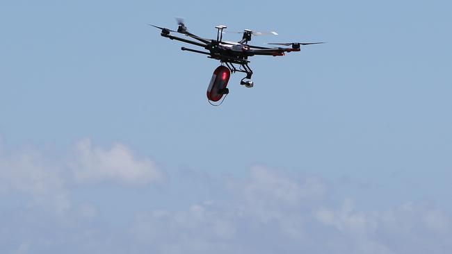 A drone above the Broadwater. Picture Glenn Hampson