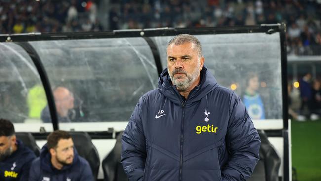 Ange Postecoglou was encouraged by his Spurs side’s performance during their 3-2 loss to West Ham in Perth. Picture: Trevor Collens / AFP