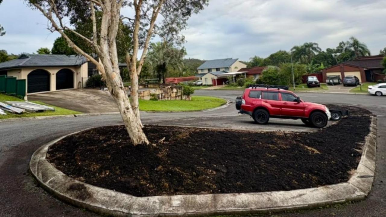 Residents are furious with how the once verdant traffic islands were left.